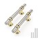 Rergy 5 Pack 3 Inch Brushed Nickel and Gold Cabinet Pulls HeavyDuty Kitchen Cabinet Handles RustResistant and Durable Drawer Pulls Zinc Alloy Hardware for CupboardClosetCabinets