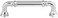 Top Knobs TK322PC Chareau Collection 334 Reeded Pull Polished Chrome