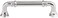 Top Knobs TK322PC Chareau Collection 334 Reeded Pull Polished Chrome