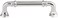 Top Knobs TK322PC Chareau Collection 334 Reeded Pull Polished Chrome