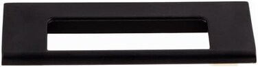 Top Knobs TK520BLK Mercer Collection 334 Europa Cut Out Tab Pull Flat Black