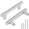 Probrico 5 PackT Bar Cabinet Pulls Stainless Steel Kitchen Handles Bathroom Cupboard Knobs 3 Hole Centers 5 Inch Total Length