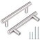 Probrico 5 PackT Bar Cabinet Pulls Stainless Steel Kitchen Handles Bathroom Cupboard Knobs 3 Hole Centers 5 Inch Total Length