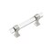 Hickory Hardware 1 Pack Solid Core Kitchen Cabinet Pulls Luxury Cabinet Handles Hardware for Doors Dresser Drawers 3 Inch Hole Center Crysacrylic with Polished Nickel Crystal Palace Collection