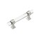 Hickory Hardware 1 Pack Solid Core Kitchen Cabinet Pulls Luxury Cabinet Handles Hardware for Doors Dresser Drawers 3 Inch Hole Center Crysacrylic with Polished Nickel Crystal Palace Collection