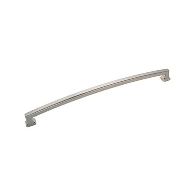 Hickory Hardware 1 Pack Solid Core Kitchen Cabinet Pulls Luxury Cabinet Handles Hardware for Doors Dresser Drawers 12 Inch Hole Center Satin Nickel Bridges Collection