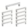 homdiy 10 Pack 5 Inch Brushed Nickel Cabinet Pulls Cabinet Handles Square Door Handles Modern Dresser Drawer Stainless Steel Hardware