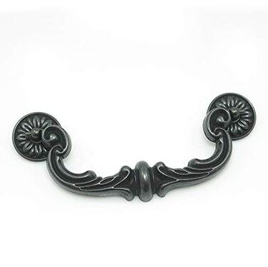 LBFEEL 6 Vintage Drop Bail Dresser Drawer Handle Rustic Antique Black Drawer Pulls Kitchen 6inch Cabinet Pull Handle Hardware 150 mm 4