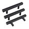 Goldenwarm 10 Pack Black Cabinet Handles 376mm Matte Black Cabinet Pulls T Bar Drawer Pulls for Kitchen Cupboard Drawer Hardware