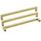 Goldenwarm Antique Brushed Brass Modern Cabinet Hardware 10in Drawer Handles LSJ12GD256 Pack of 5 Top Drawer Pulls for Kitchen Bedroom Bathroom Closet
