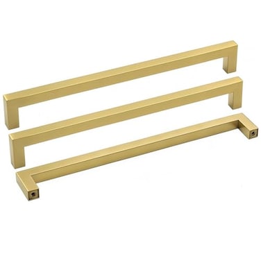Goldenwarm Antique Brushed Brass Modern Cabinet Hardware 10in Drawer Handles LSJ12GD256 Pack of 5 Top Drawer Pulls for Kitchen Bedroom Bathroom Closet
