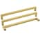 Goldenwarm Antique Brushed Brass Modern Cabinet Hardware 10in Drawer Handles LSJ12GD256 Pack of 5 Top Drawer Pulls for Kitchen Bedroom Bathroom Closet