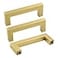 Goldenwarm Brushed Brass Cabinet Handles Drawer Pulls and Knobs 5 Pack LSJ12GD76 Stainless Steel 3 in Bar Handle Knob Pull FineBrushed Satin Gold Furniture Hardware