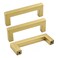 Goldenwarm Brushed Brass Cabinet Handles Drawer Pulls and Knobs 5 Pack LSJ12GD76 Stainless Steel 3 in Bar Handle Knob Pull FineBrushed Satin Gold Furniture Hardware