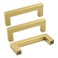 Goldenwarm Brushed Brass Cabinet Handles Drawer Pulls and Knobs 5 Pack LSJ12GD76 Stainless Steel 3 in Bar Handle Knob Pull FineBrushed Satin Gold Furniture Hardware