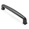 CAULDHAM 10 Pack Solid Kitchen Cabinet Handles 5 Hole Centers DrawerDoor Hardware Style T765 Matte Black