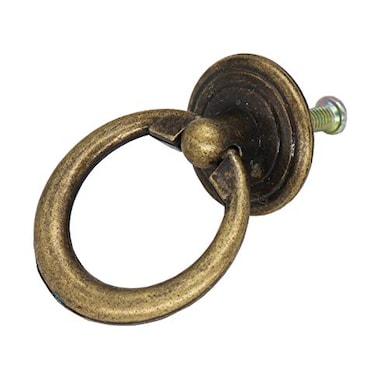 binifiMux 8pcs Antique Vintage Cabinet Drawer Cupboard Dresser Furniture Drop Ring Knobs Pulls HandlesBronze Single Hole