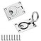 DonLeeving Luckycivia 2 Pack Stainless Steel Square Flush Pull Ring Handles 304 Hidden Recessed Furniture Handle Recessed Boat Hatch Latch Cabinet Flush Mount Lifting Ring Pull Handle 244 x 173 Inch