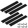 LC LICTOP Edge Pull Handles for Cabinets 984 Inch Aluminum Alloy Finger Tab Pulls Concealed Drawer Handles for Kitchen Dresser Wardrobe 756 Inch Hole Spacing 6Pcs Black Edge Pulls