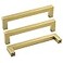 Goldenwarm Kitchen Cabinet Handle Brushed Brass Drawer Pull Handles for Cabinets LSJ12GD115 Square Bar Pulls Antique Brass Bathroom Cabinet Hardware Modern Knobs for Dresser Drawers