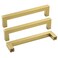 Goldenwarm Kitchen Cabinet Handle Brushed Brass Drawer Pull Handles for Cabinets LSJ12GD115 Square Bar Pulls Antique Brass Bathroom Cabinet Hardware Modern Knobs for Dresser Drawers