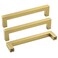 Goldenwarm Kitchen Cabinet Handle Brushed Brass Drawer Pull Handles for Cabinets LSJ12GD115 Square Bar Pulls Antique Brass Bathroom Cabinet Hardware Modern Knobs for Dresser Drawers