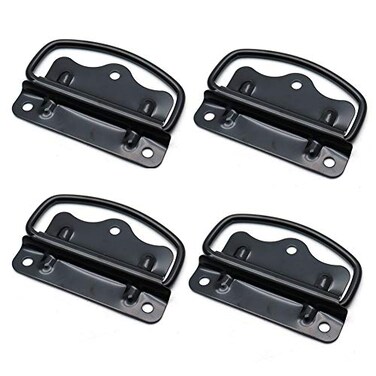 Rannb Chest Handle Stainless Steel Pull Handle Black Pack of 4