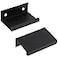 LC LICTOP 197 Inch Black Finger Pulls 6Pcs 126 Inch Hole Spacing Aluminum Alloy Edge Pulls Furniture Handle Back Mount Concealed Handles for Cabinets Cupboard Drawer Dresser Wardrobe