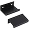 LC LICTOP 197 Inch Black Finger Pulls 6Pcs 126 Inch Hole Spacing Aluminum Alloy Edge Pulls Furniture Handle Back Mount Concealed Handles for Cabinets Cupboard Drawer Dresser Wardrobe