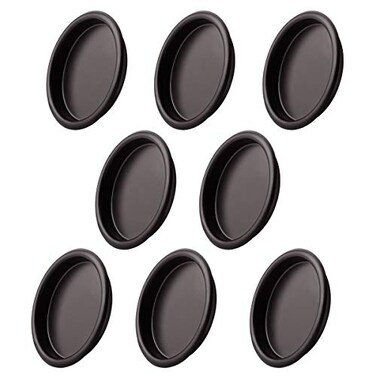 KOVOSCH 8 Pack Closet Door Finger Pull Oil Rubbed Bronze 218 Round Sliding Finger Door Pull Easy Snapin Installation