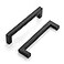 Ravinte 50 Pack Square Cabinets Cupboard Handles Matte Black Drawer Pulls Stainless Steel Kitchen Cabinet Hardware Drawer Handles 5 inch Hole Center
