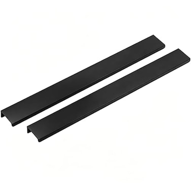 LC LICTOP 118 Inch Black Finger Pulls 10Pcs 882 Inch Hole Spacing Aluminum Alloy Edge Pulls Furniture Handle Back Mount Concealed Handles for Cabinets Cupboard Drawer Dresser Wardrobe