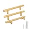Goldenwarm 2 Pack 312 inch Gold Cabinet Handles Brushed Gold Cabinet Pulls Stainless Steel Drawer Pulls Durable Kitchen Cabinet Handles Bathroom Bedroom Dresser Handles Easy DIY Upgrade