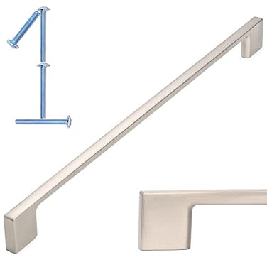 KOOFIZO 1 Pack 11516 Inch Brushed Nickel Kitchen Cabinet Pulls Stain Nickel Cabinet Handles Silver Cabinet Hardware for Kitchen Cabinets Drawer P01 Dresser Cupboard Bedroom Bathroom