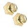 Bitray Ring Pulls Vintage Style Gold Flower Shape Dresser Drawer Cabinet Pulls 2PCS