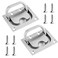 CLIO Stainless Steel Hatch Pull Flush Lift Solid Boat Ring Hatches Handles for Boat Deck Hatch Flush Ring Pull Home Furniture Drawer Cabinet Recessed Lid Handle 2 Pack of Flush Ring Pull