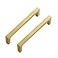 Ravinte 5 Pack Solid 5 Inch Kitchen Square Cabinet Handles Brushed Brass Drawer Pulls Kitchen Cabinet Hardware Handles