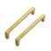 Ravinte 5 Pack Solid 5 Inch Kitchen Square Cabinet Handles Brushed Brass Drawer Pulls Kitchen Cabinet Hardware Handles