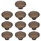 MY MIRONEY 10PCS Round Wood Drawer Knobs Walnut Kitchen Cabinet Knob Solid Wood Hardware Dresser Handles Pulls Wooden Single Hole Handles with Screws 157 Diameter