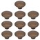 MY MIRONEY 10PCS Round Wood Drawer Knobs Walnut Kitchen Cabinet Knob Solid Wood Hardware Dresser Handles Pulls Wooden Single Hole Handles with Screws 157 Diameter