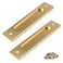 Tighall 2PCS Aluminum Alloy Frosted Bright Gold Door Finger Pull Barn Door Handle Finger Pull with Screws 59inch Hole Center