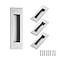 Ravinte 4 Pack Brushed Nickel Sliding Closet Door Handles Silver Flush Pulls 472in Length Recessed Finger Pulls for Sliding Barn Door Sqaure Cabinet Pulls Stainless Steel