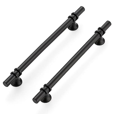 Ravinte 30 Pack 10 Inch Cabinet Pulls Kitchen Cupboard Handles with Round Base Matte Black Drawer Pulls Cabinet Handles 10 Length712 Hole Center