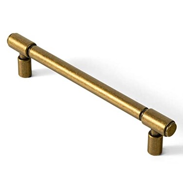 Goo-Ki GooKi 6 Pack Antique Brass Drawer Pulls Zinc Alloy Kitchen Cabinet Hardware 504 cc Vintage Brass Bar Cabinet Pulls Dresser Handles
