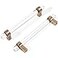 BonKuDoo Glass Crystal Drawer Pulls 5 Inch Champagne Bronze Cabinet Pulls Brass Cabinet Handles128mm5 Pack