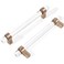 BonKuDoo Glass Crystal Drawer Pulls 5 Inch Champagne Bronze Cabinet Pulls Brass Cabinet Handles128mm5 Pack