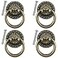 AYLIFU 4Piece Antique Bronze Knob Handle Drawer Ring Single Hole Pull Ring with Matching ScrewsSuitable for Drawer chests Vanity cabinets Jewelry Boxes