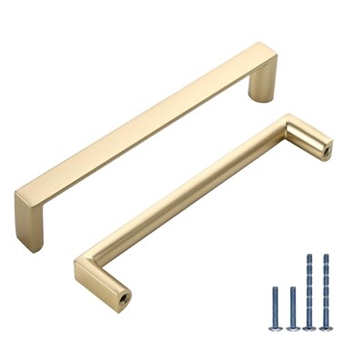 KNOKLOCK 10 Pack 5 Inch128mm Kitchen Cabinet Handles Brushed Gold Cabinet Pulls Kitchen Cabinet Hardware Drawer Pulls for Dresser Cupboard Wardrobe