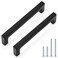 Probrico 30 Pack 5 Inch 128mm Hole Center Cabinet Handles Stainless Steel Kitchen Drawer Pulls Square Bar Cabinet Hardware for Kitchen Bathroom Cupboard