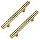 Aegero 10 Pack Cabinet Pulls Brushed Brass Stainless Cabinet Handles for Kitchen and Bathroom Cabinets 5 Inch Length 3 Inch Hole Center